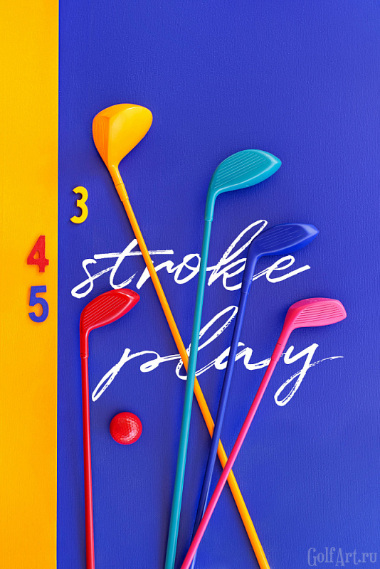 Stroke play фотография из цикла Искусство играть, для художественного оформления гольф-клуба/кабинета/офиса; GolfArt