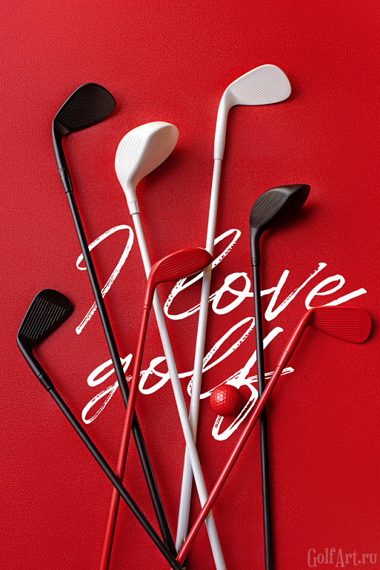Love golf фотография из цикла Искусство играть, для художественного оформления гольф-клуба/кабинета/офиса; GolfArt