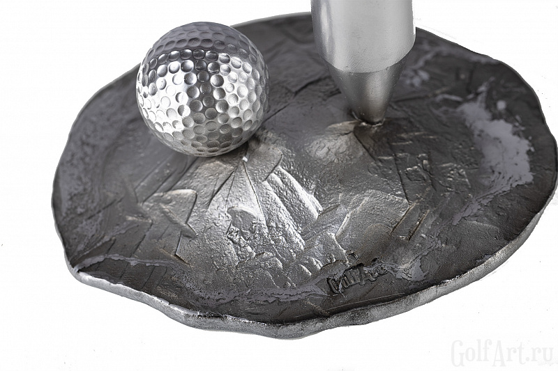 Арт-объект Стальная ТИ подарок для гольфистов, приз на гольф-турнир, для оформления гольф-клуба; GolfArt
