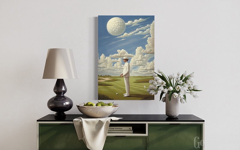 Hole 1 фотография из цикла Человек играет в гольф, для художественного оформления гольф-клуба/кабинета/офиса; GolfArt