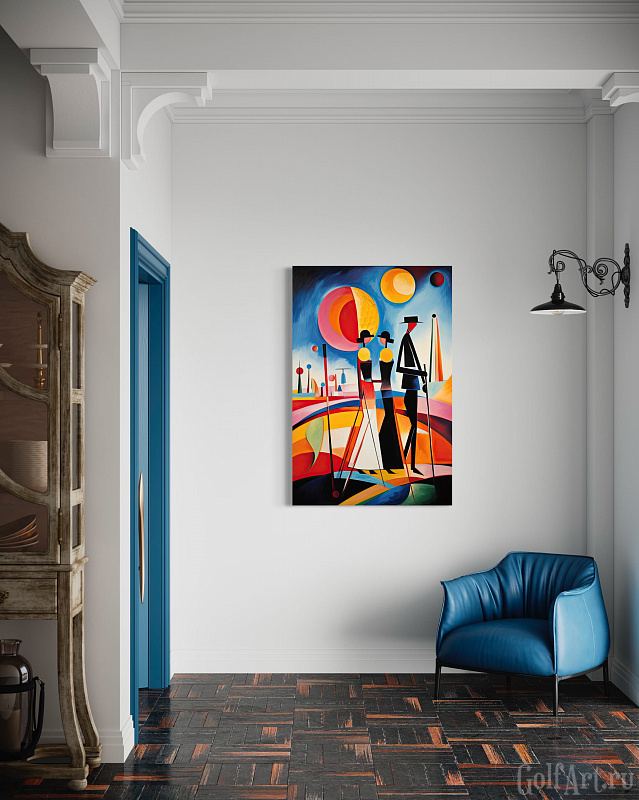 Hole 6 фотография из цикла Человек играет в гольф, для художественного оформления гольф-клуба/кабинета/офиса; GolfArt