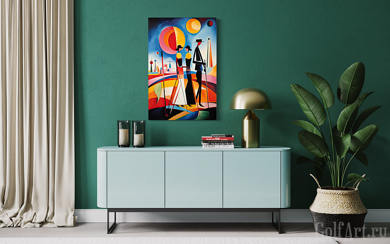 Hole 6 фотография из цикла Человек играет в гольф, для художественного оформления гольф-клуба/кабинета/офиса; GolfArt