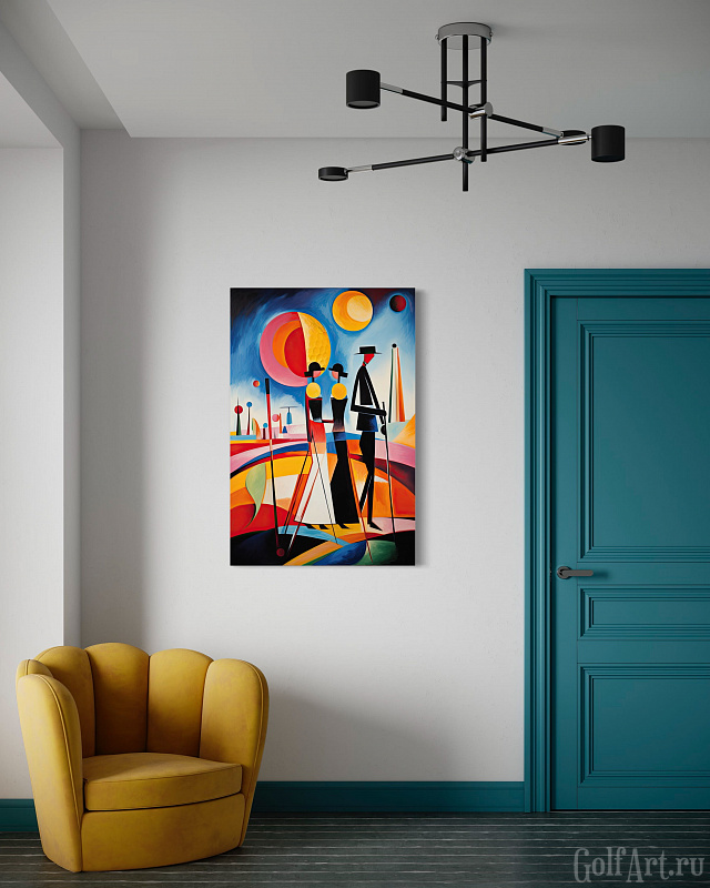 Hole 6 фотография из цикла Человек играет в гольф, для художественного оформления гольф-клуба/кабинета/офиса; GolfArt