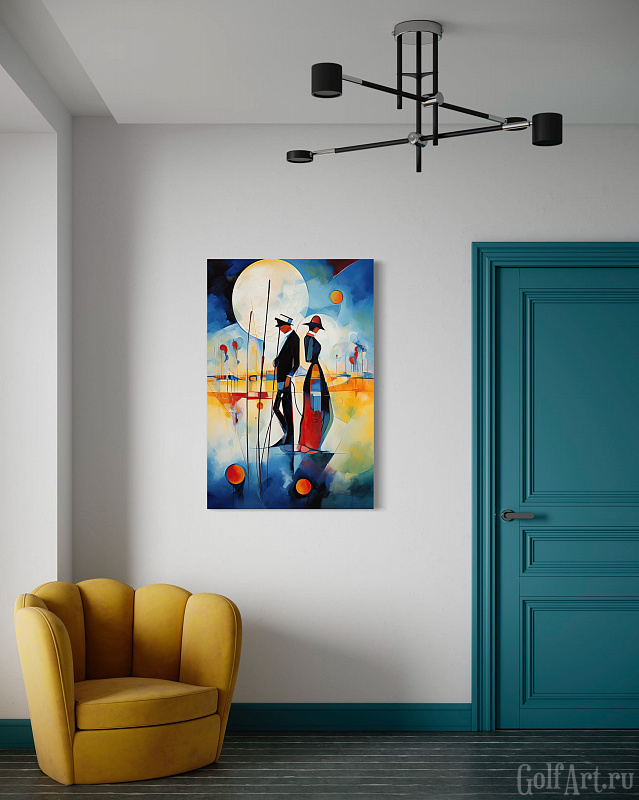 Hole 7 фотография из цикла Человек играет в гольф, для художественного оформления гольф-клуба/кабинета/офиса; GolfArt