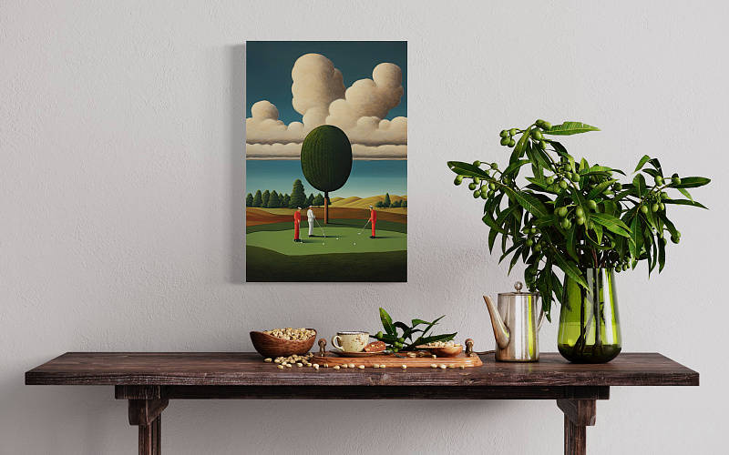 Hole 11 (SOLD) фотография из цикла Человек играет в гольф, для художественного оформления гольф-клуба/кабинета/офиса; GolfArt
