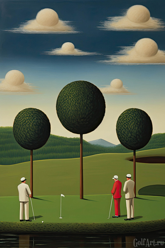 Hole 12 фотография из цикла Человек играет в гольф, для художественного оформления гольф-клуба/кабинета/офиса; GolfArt