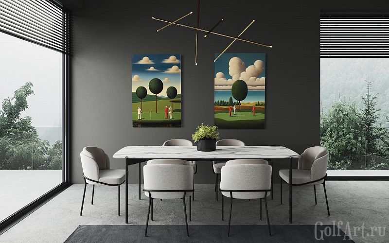 Hole 12 фотография из цикла Человек играет в гольф, для художественного оформления гольф-клуба/кабинета/офиса; GolfArt
