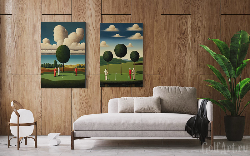 Hole 12 фотография из цикла Человек играет в гольф, для художественного оформления гольф-клуба/кабинета/офиса; GolfArt