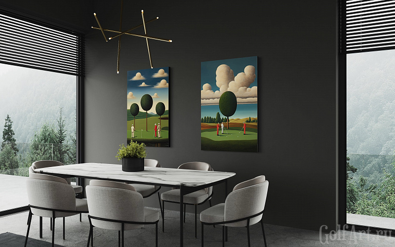 Hole 12 фотография из цикла Человек играет в гольф, для художественного оформления гольф-клуба/кабинета/офиса; GolfArt