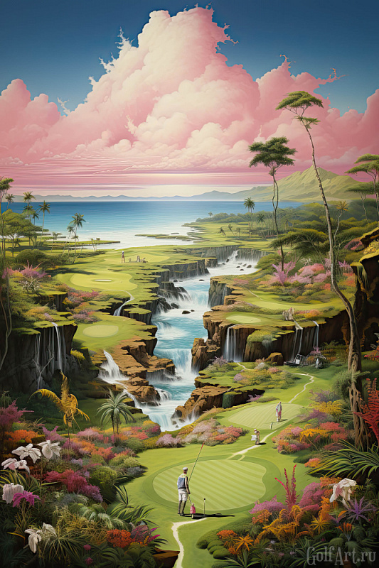 Hole 13 (SOLD) фотография из цикла Человек играет в гольф, для художественного оформления гольф-клуба/кабинета/офиса; GolfArt