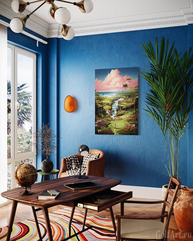 Hole 13 (SOLD) фотография из цикла Человек играет в гольф, для художественного оформления гольф-клуба/кабинета/офиса; GolfArt
