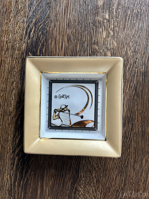 Декоративная подставка подарок гольфисту, тематичный гольф-сувенир; GolfArt