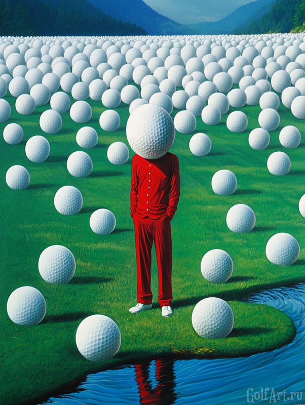 Hole 14 фотография из цикла Человек играет в гольф, для художественного оформления гольф-клуба/кабинета/офиса; GolfArt