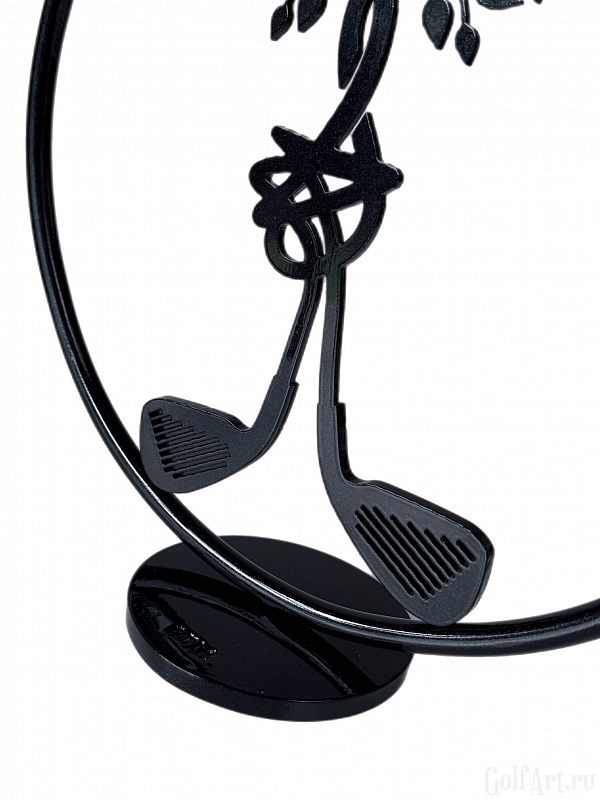 Арт-объект "Единство" (в черном исполнении) подарок для гольфистов, приз на гольф-турнир, для оформления гольф-клуба; GolfArt