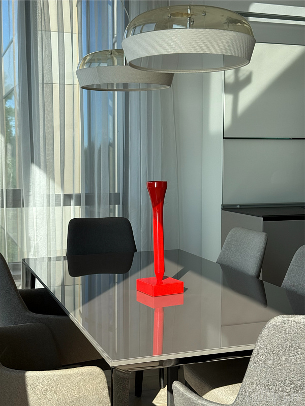 Арт-объект Tee. Красная (матовая) подарок для гольфистов, приз на гольф-турнир, для оформления гольф-клуба; GolfArt