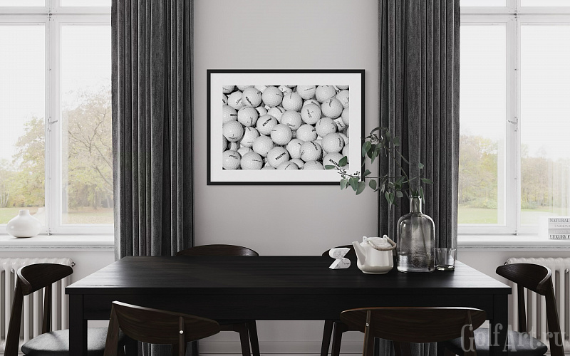 Фотография «Всегда первый» фотография из цикла Black and White, для художественного оформления гольф-клуба/кабинета/офиса; GolfArt