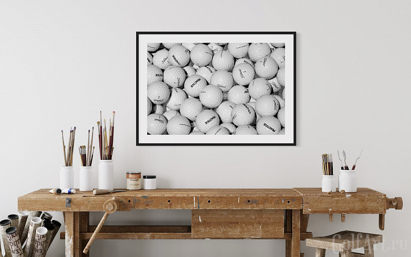 Фотография «Всегда первый» фотография из цикла Black and White, для художественного оформления гольф-клуба/кабинета/офиса; GolfArt