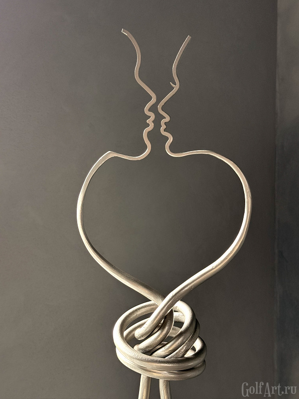 Арт-объект "Притяжение" подарок для гольфистов, приз на гольф-турнир, для оформления гольф-клуба; GolfArt