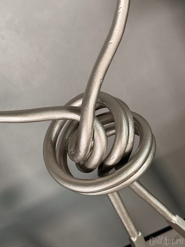 Арт-объект "Притяжение" подарок для гольфистов, приз на гольф-турнир, для оформления гольф-клуба; GolfArt