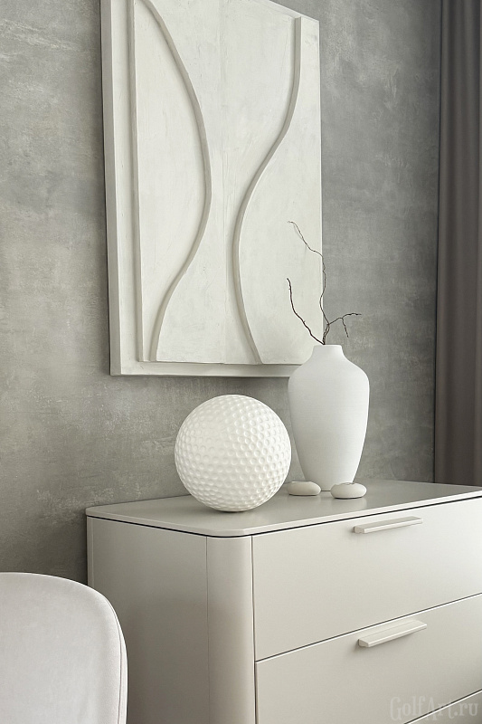 Арт-объект МЯЧ подарок для гольфистов, приз на гольф-турнир, для оформления гольф-клуба; GolfArt