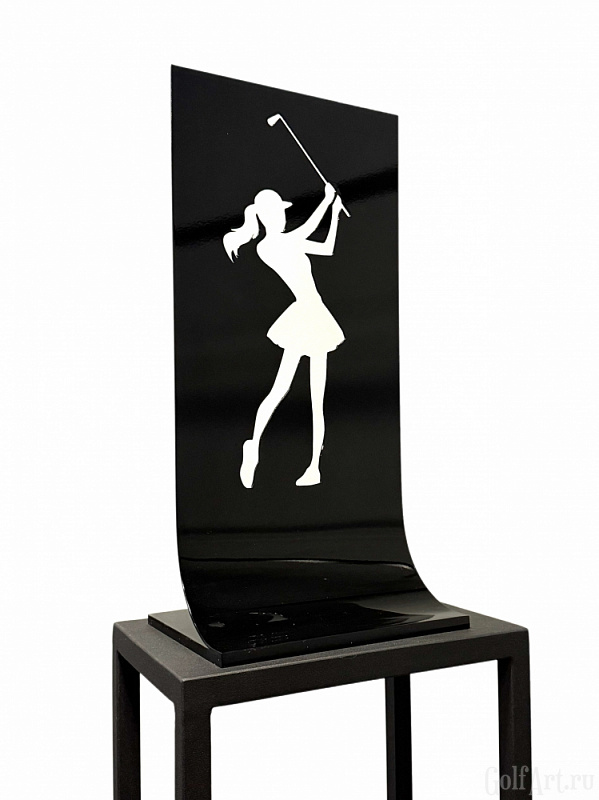 Арт-объект "Внутренняя сила". Гольфистка подарок для гольфистов, приз на гольф-турнир, для оформления гольф-клуба; GolfArt