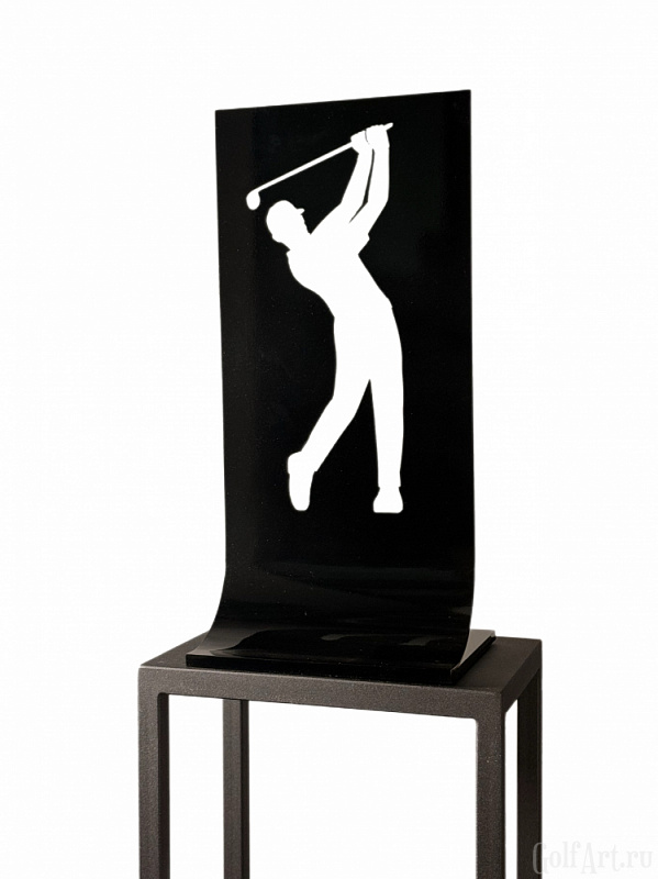 Арт-объект "Внутренняя сила". Гольфист подарок для гольфистов, приз на гольф-турнир, для оформления гольф-клуба; GolfArt