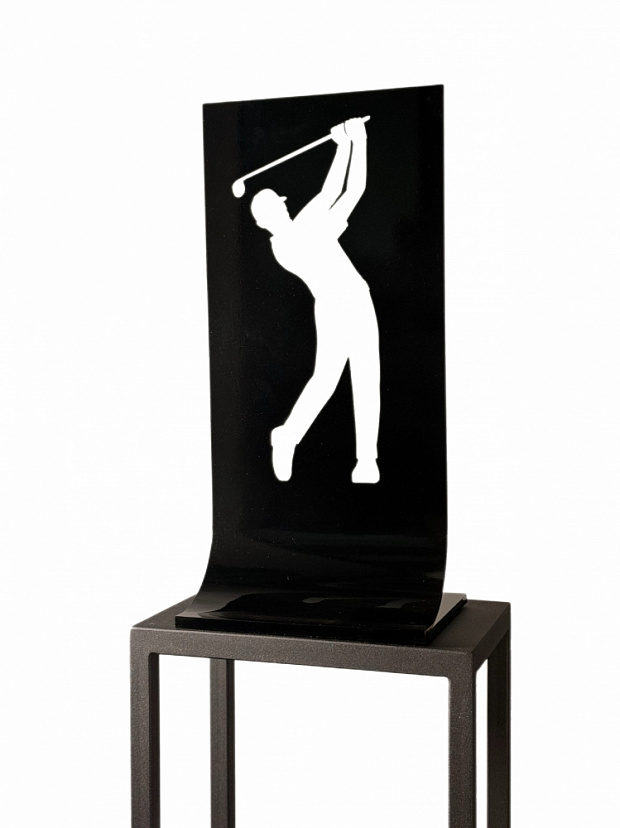 Арт-объект "Внутренняя сила". Гольфист подарок для гольфистов, приз на гольф-турнир, для оформления гольф-клуба; GolfArt