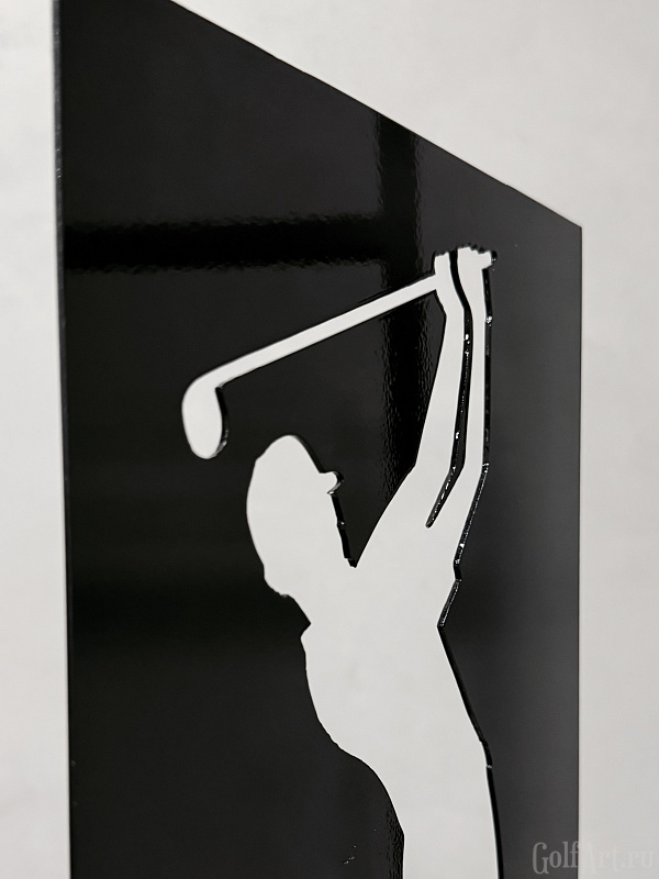 Арт-объект "Внутренняя сила". Гольфист подарок для гольфистов, приз на гольф-турнир, для оформления гольф-клуба; GolfArt