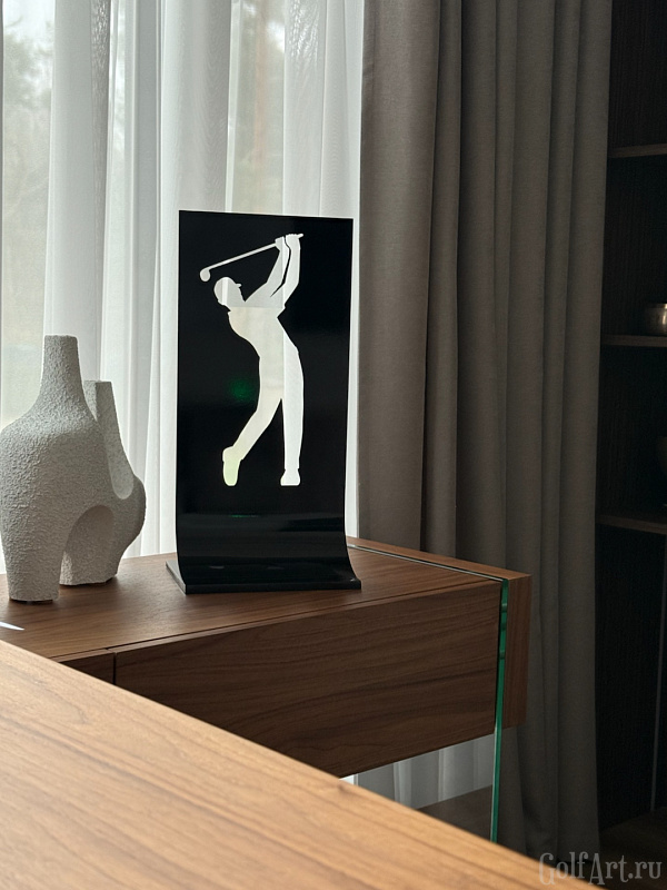 Арт-объект "Внутренняя сила". Гольфист подарок для гольфистов, приз на гольф-турнир, для оформления гольф-клуба; GolfArt