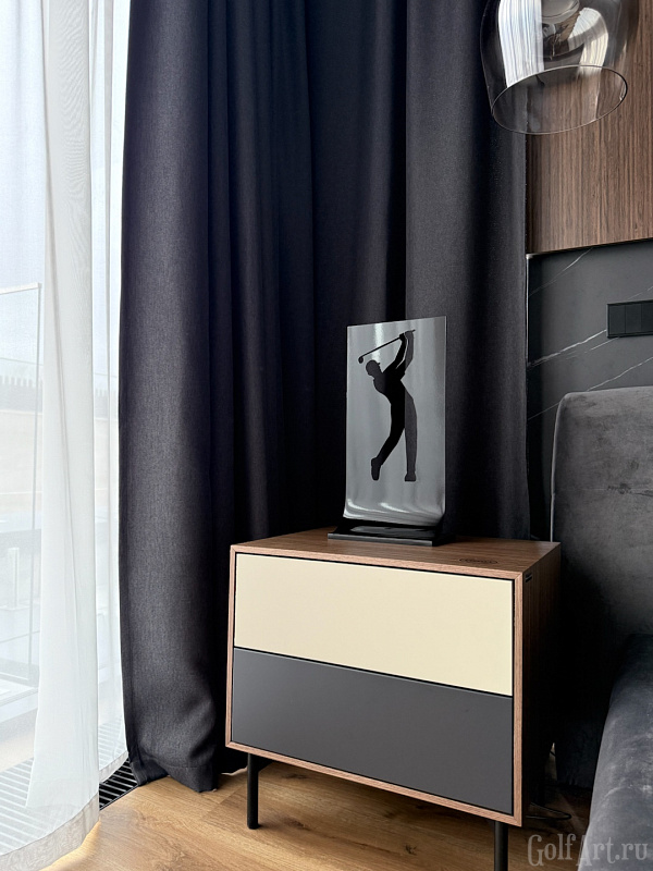 Арт-объект "Внутренняя сила". Гольфист подарок для гольфистов, приз на гольф-турнир, для оформления гольф-клуба; GolfArt