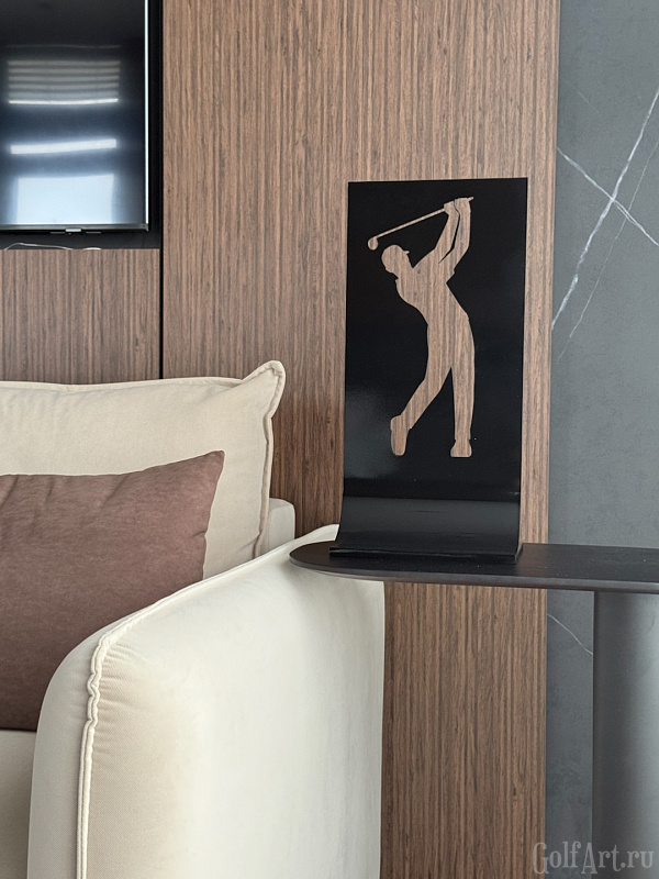 Арт-объект "Внутренняя сила". Гольфист подарок для гольфистов, приз на гольф-турнир, для оформления гольф-клуба; GolfArt