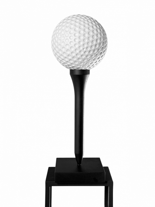 Арт-объект "Точка начала" подарок для гольфистов, приз на гольф-турнир, для оформления гольф-клуба; GolfArt