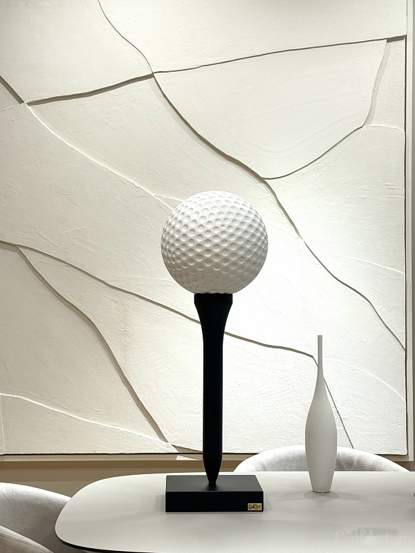 Арт-объект "Точка начала" подарок для гольфистов, приз на гольф-турнир, для оформления гольф-клуба; GolfArt