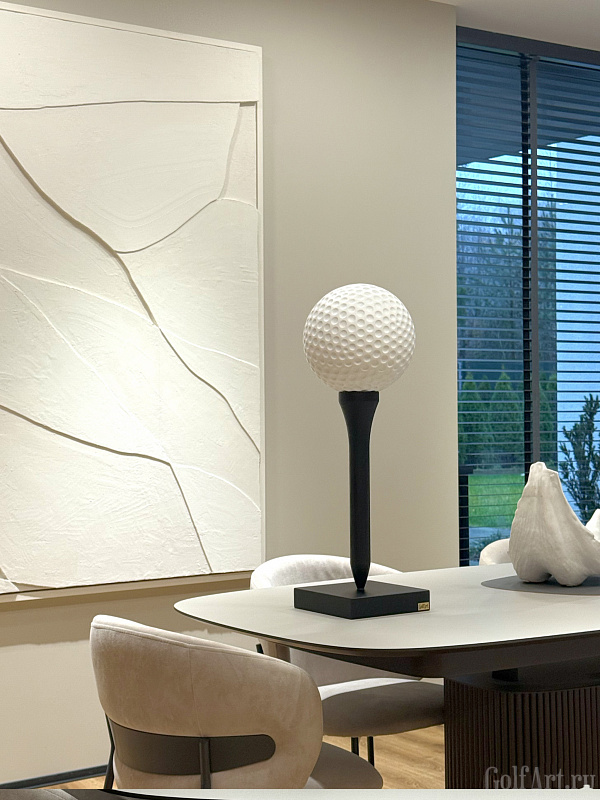 Арт-объект "Точка начала" подарок для гольфистов, приз на гольф-турнир, для оформления гольф-клуба; GolfArt