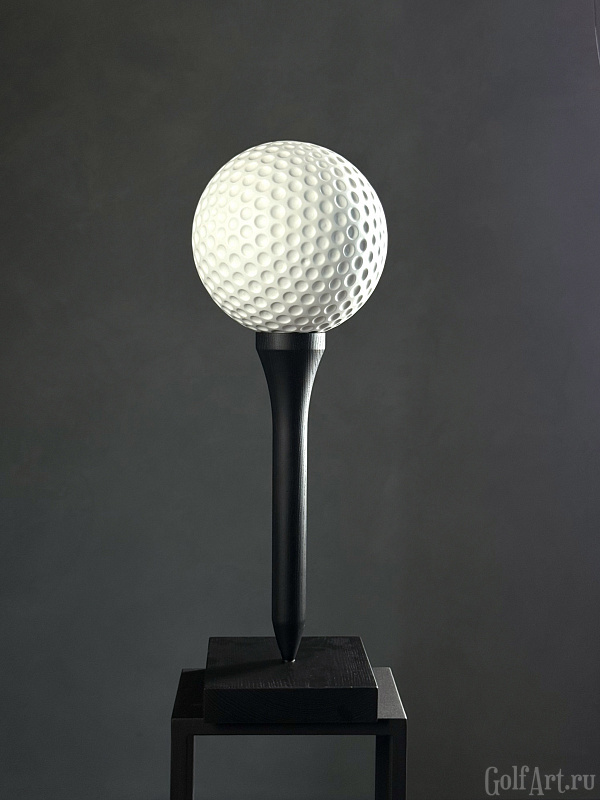 Арт-объект "Точка начала" подарок для гольфистов, приз на гольф-турнир, для оформления гольф-клуба; GolfArt