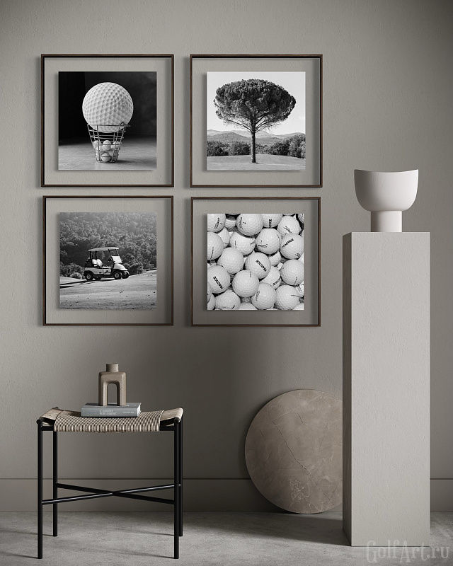 Фотография «Hole 5. Terre Blanche Golf Club» фотография из цикла Black and White, для художественного оформления гольф-клуба/кабинета/офиса; GolfArt