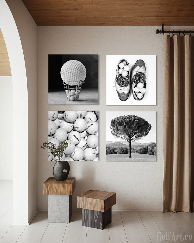 Фотография "Войти в игру!» фотография из цикла Black and White, для художественного оформления гольф-клуба/кабинета/офиса; GolfArt