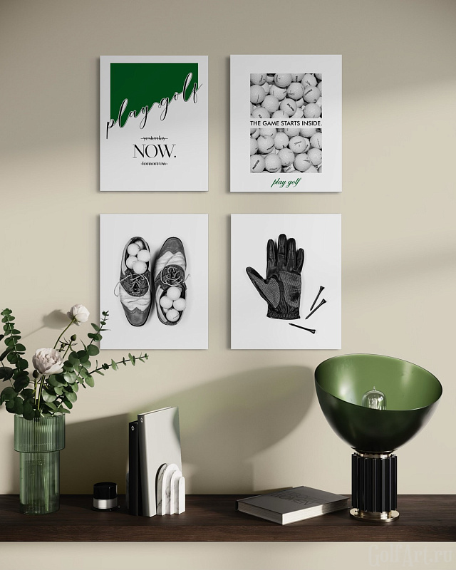 Фотография «Действуй!» фотография из цикла Black and White, для художественного оформления гольф-клуба/кабинета/офиса; GolfArt