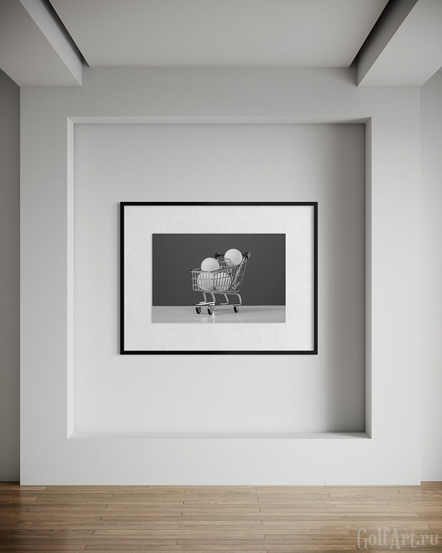 Фотография «Игра, которая всегда с тобой» фотография из цикла Black and White, для художественного оформления гольф-клуба/кабинета/офиса; GolfArt