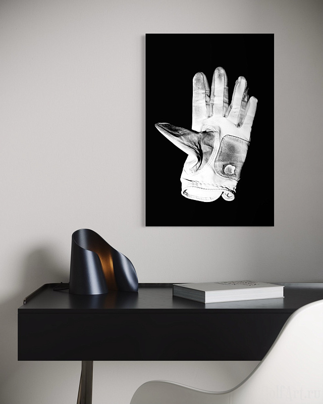 Фотография «Перчатка» фотография из цикла Black and White, для художественного оформления гольф-клуба/кабинета/офиса; GolfArt