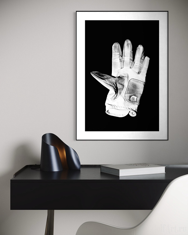 Фотография «Перчатка» фотография из цикла Black and White, для художественного оформления гольф-клуба/кабинета/офиса; GolfArt