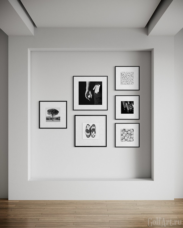 Фотография «В надежных руках» фотография из цикла Black and White, для художественного оформления гольф-клуба/кабинета/офиса; GolfArt