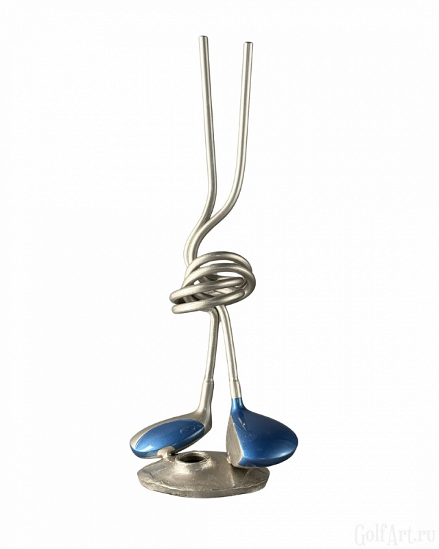 Арт-объект Связь. (Вуды, сохранен оригинальный цвет) подарок для гольфистов, приз на гольф-турнир, для оформления гольф-клуба; GolfArt