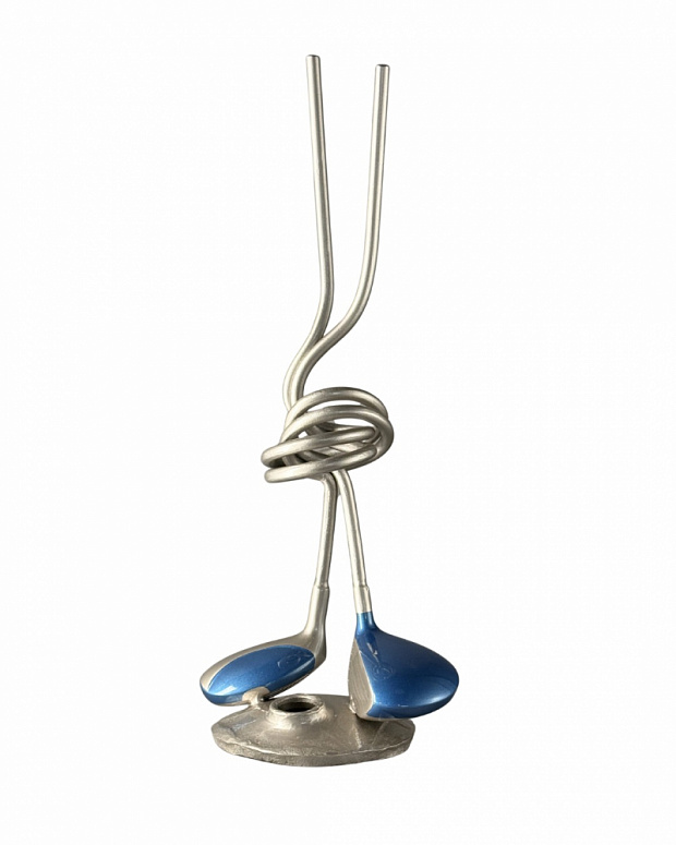 Арт-объект Связь. (Вуды, сохранен оригинальный цвет) подарок для гольфистов, приз на гольф-турнир, для оформления гольф-клуба; GolfArt