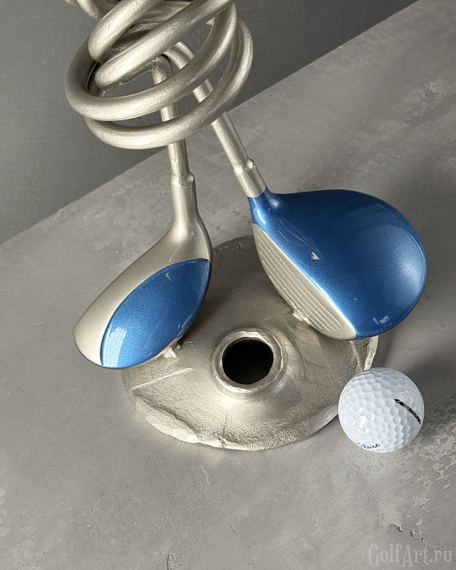 Арт-объект Связь. (Вуды, сохранен оригинальный цвет) подарок для гольфистов, приз на гольф-турнир, для оформления гольф-клуба; GolfArt