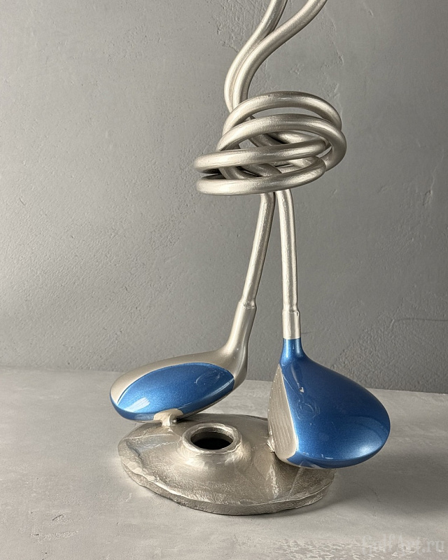 Арт-объект Связь. (Вуды, сохранен оригинальный цвет) подарок для гольфистов, приз на гольф-турнир, для оформления гольф-клуба; GolfArt