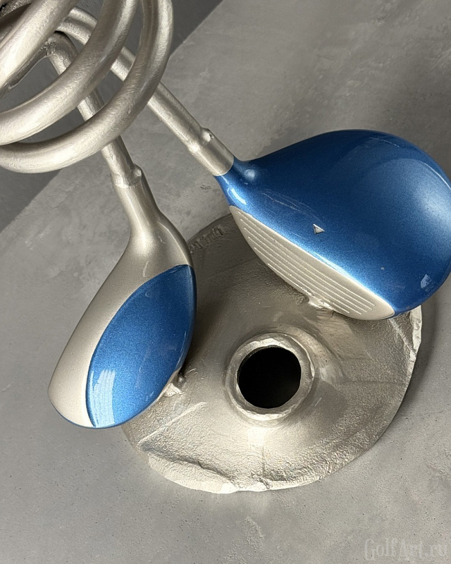 Арт-объект Связь. (Вуды, сохранен оригинальный цвет) подарок для гольфистов, приз на гольф-турнир, для оформления гольф-клуба; GolfArt