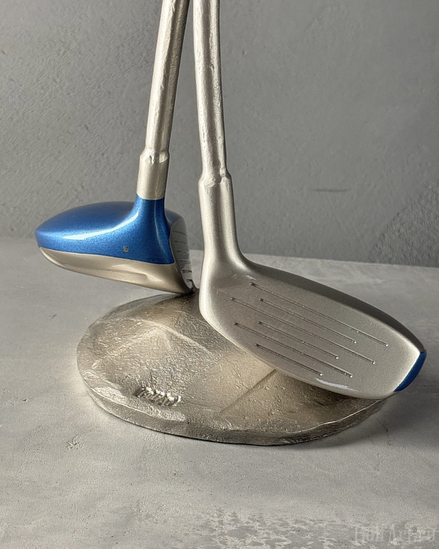 Арт-объект Связь. (Вуды, сохранен оригинальный цвет) подарок для гольфистов, приз на гольф-турнир, для оформления гольф-клуба; GolfArt