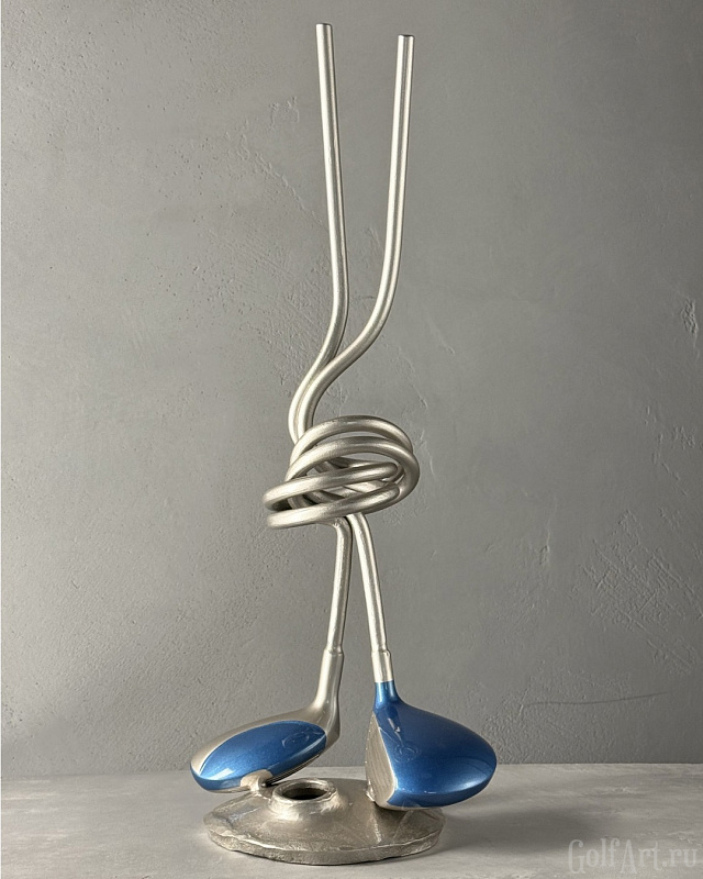 Арт-объект Связь. (Вуды, сохранен оригинальный цвет) подарок для гольфистов, приз на гольф-турнир, для оформления гольф-клуба; GolfArt